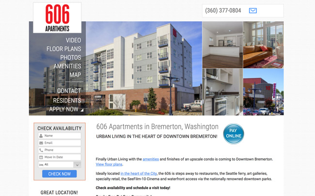 606 Apartments website