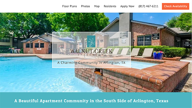 Walnut Creek Apartments website